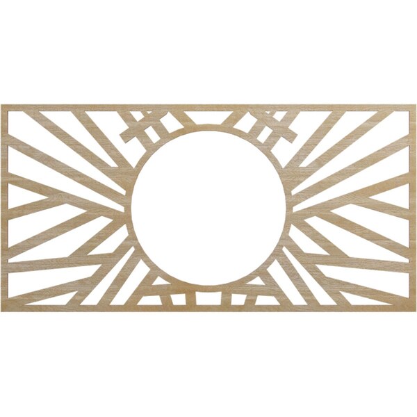 Ekena Millwork Hoover Wood Fretwork Pierced Ceiling Medallion, Birch, 26"W x 13"H x 9 5/8"ID x 1/4"T CMWP26X13X0250HOBI - main
